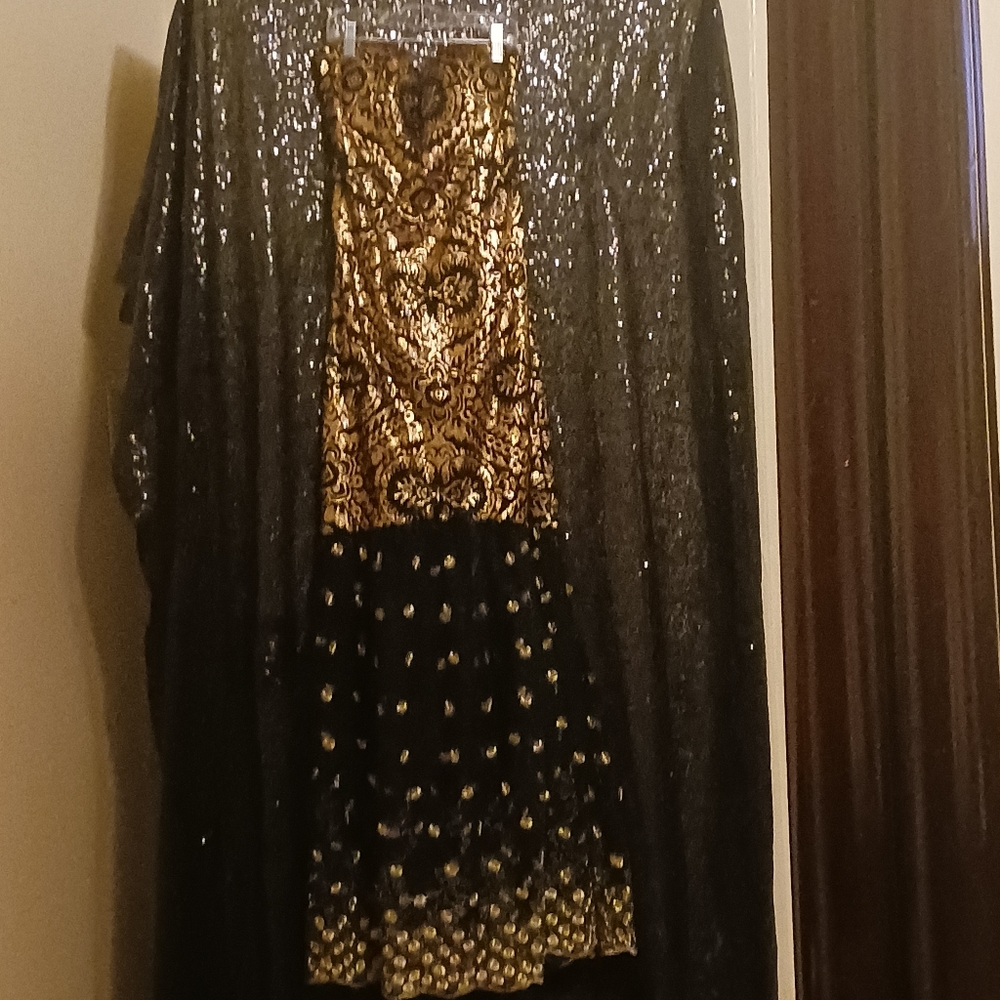 Black & Gold Ball Dress